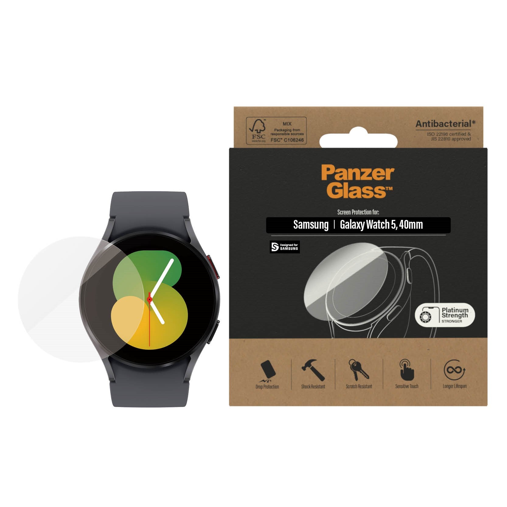 PanzerGlass® Screen Protector Samsung Galaxy Watch 5 40mm